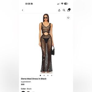 Superdown Black Elena Maxi Dress